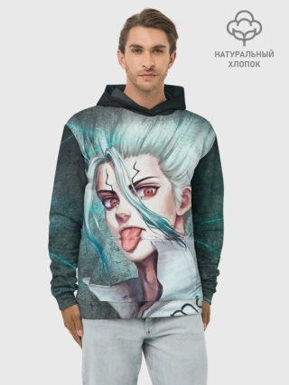 Худи мужской база хлопок / Доктор Стоун