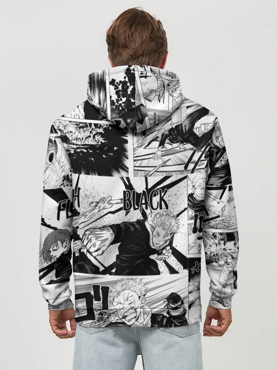 Худи мужской база хлопок / Магическая битва манга