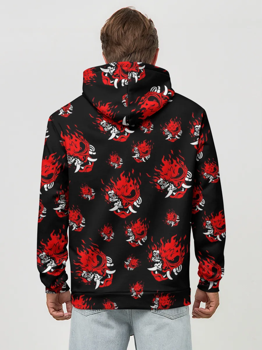 Худи мужской база хлопок / SAMURAI 2077 PATTERN