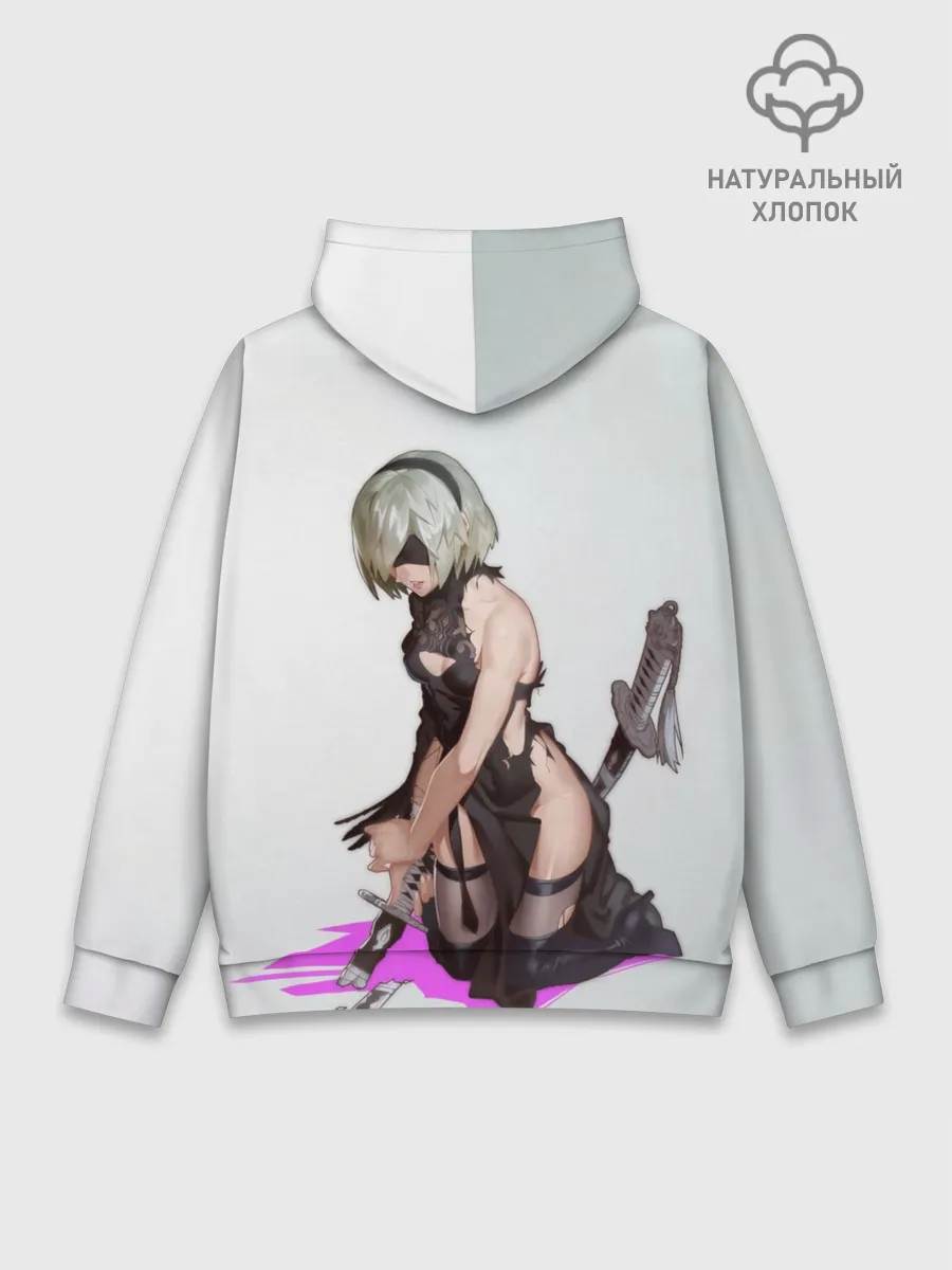 Худи мужской база хлопок / NIER AUTOMATA / 2B