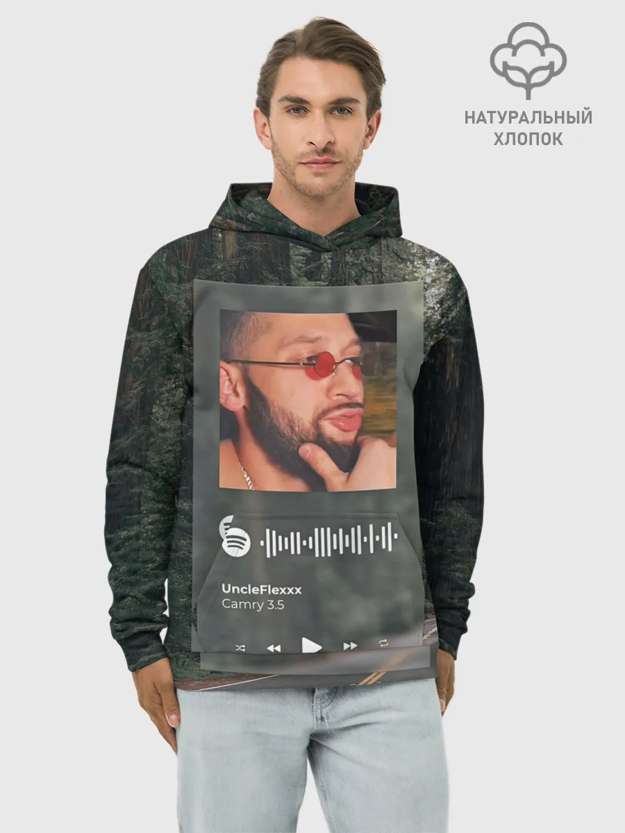 Худи мужской база хлопок / Camry 3.5 / Spotify - QR