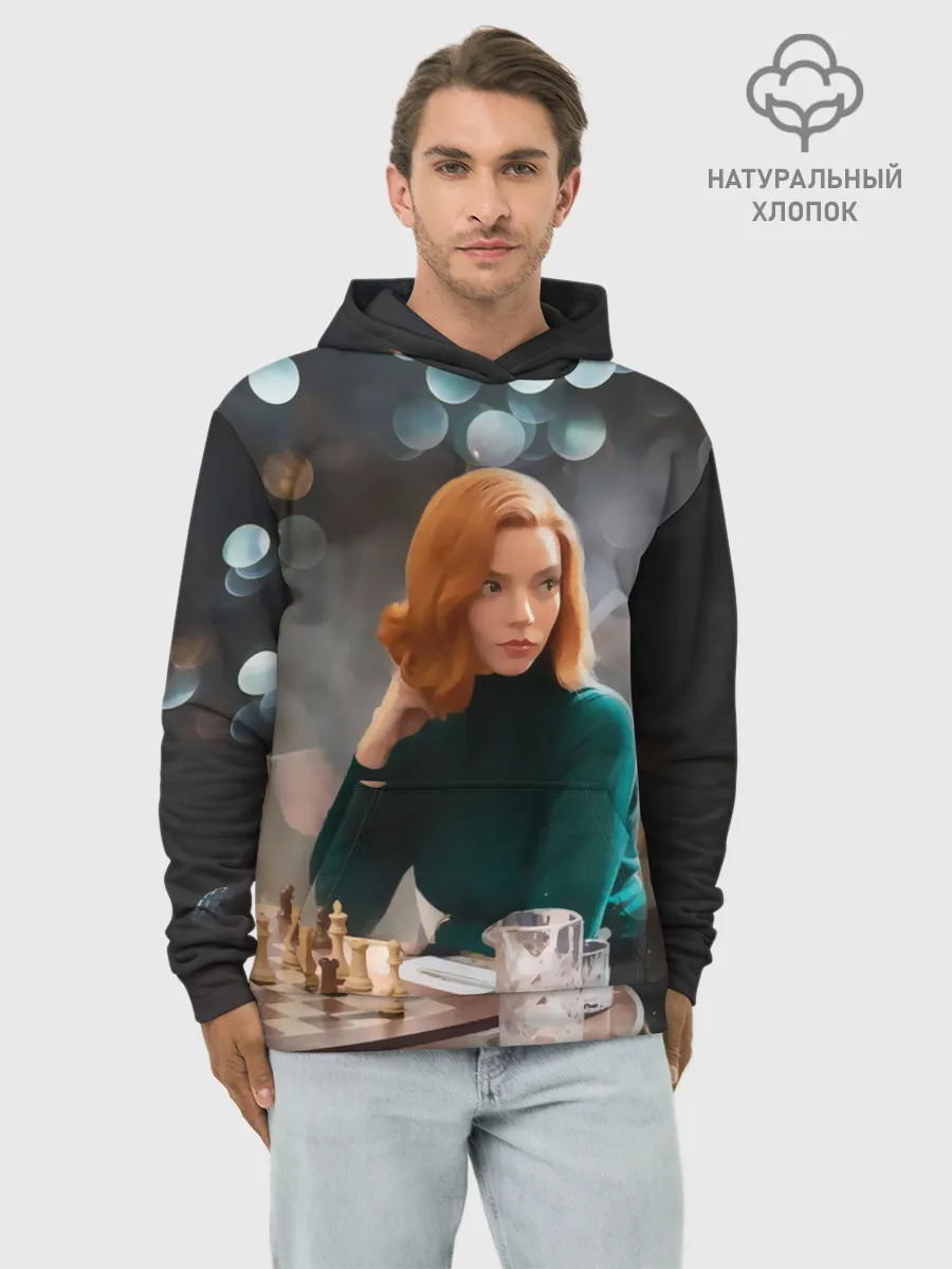 Худи мужской база хлопок / Queens Gambit Ход Королевы