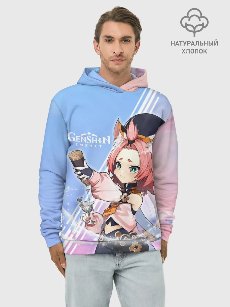 Худи мужской база хлопок / Genshin Impact