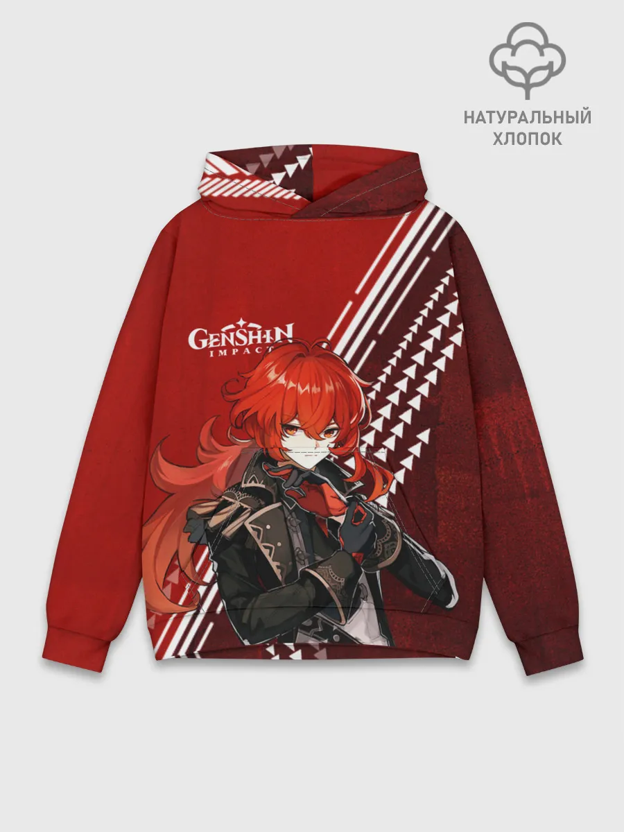 Худи мужской база хлопок / Genshin Impact