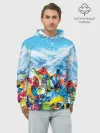 Худи мужской база хлопок / Палитра сноуборд