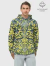 Худи мужской база хлопок / УЗОР , ФУТУРИЗМ,