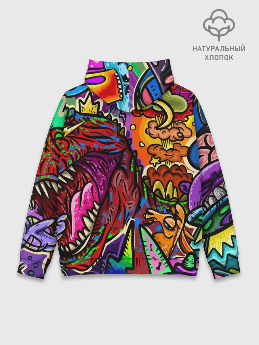 Худи мужской база хлопок / Динозавр