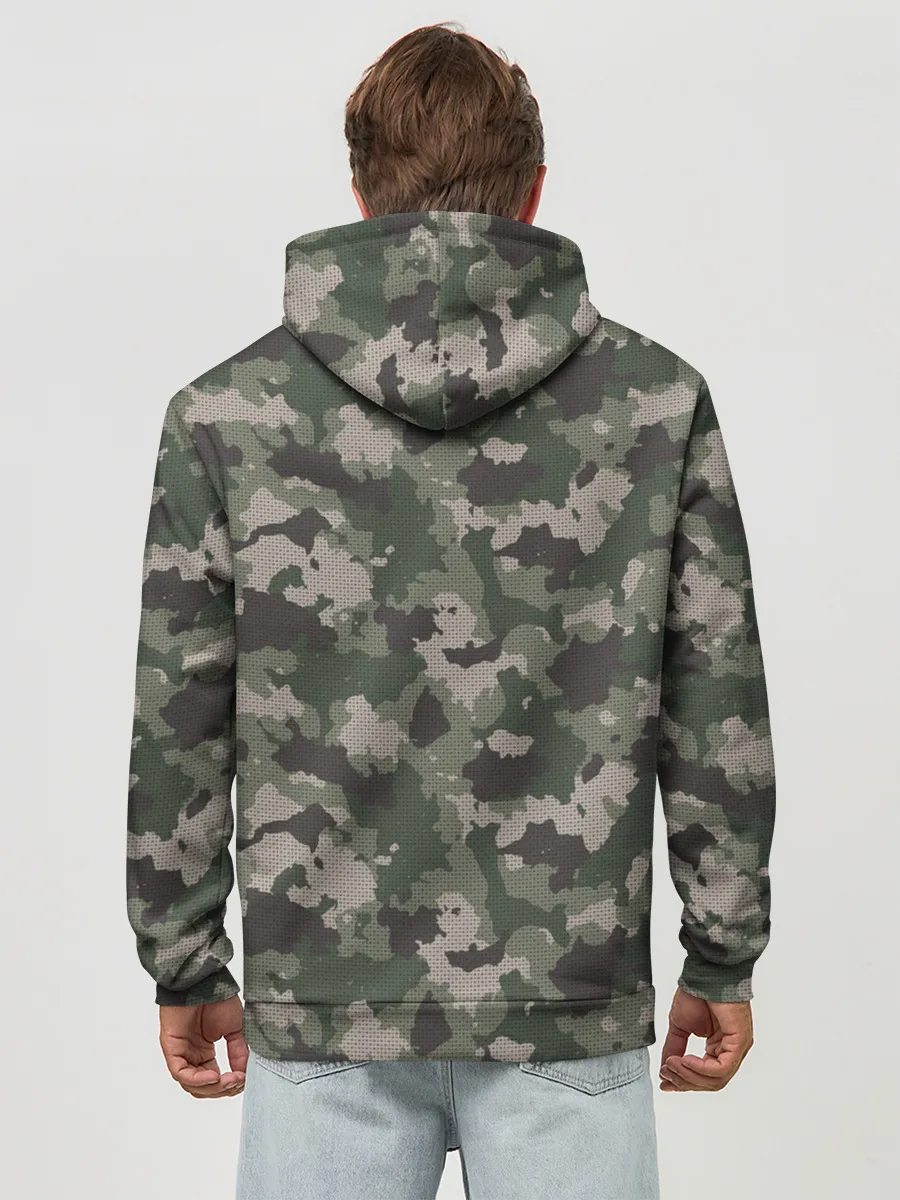 Худи мужской база хлопок / Классический камуфляж