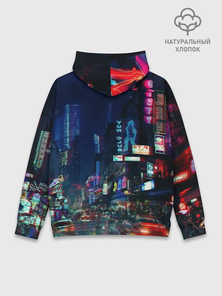 Худи мужской база хлопок / Киберпанк 2077 глитч