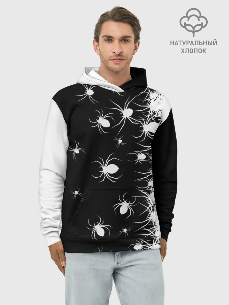 Худи мужской база хлопок / Пауки