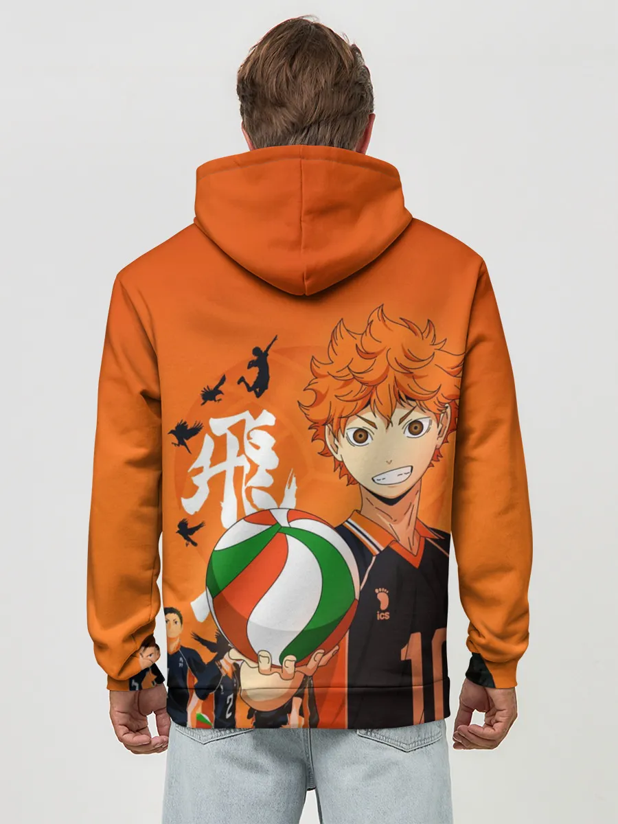 Худи мужской база хлопок / Волебольная команда из аниме HAIKYUU!!