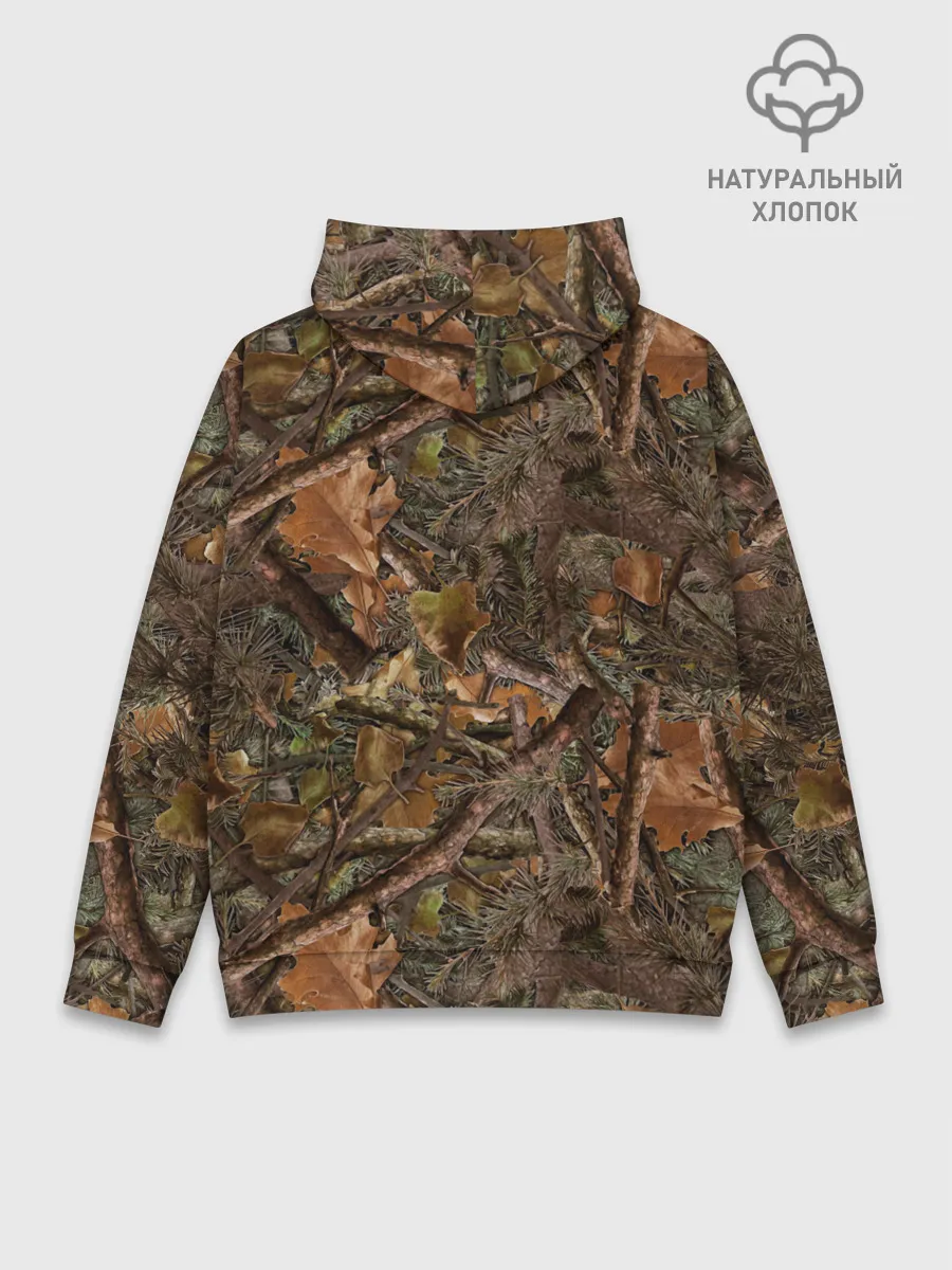 Худи мужской база хлопок / Охотничий камуфляж