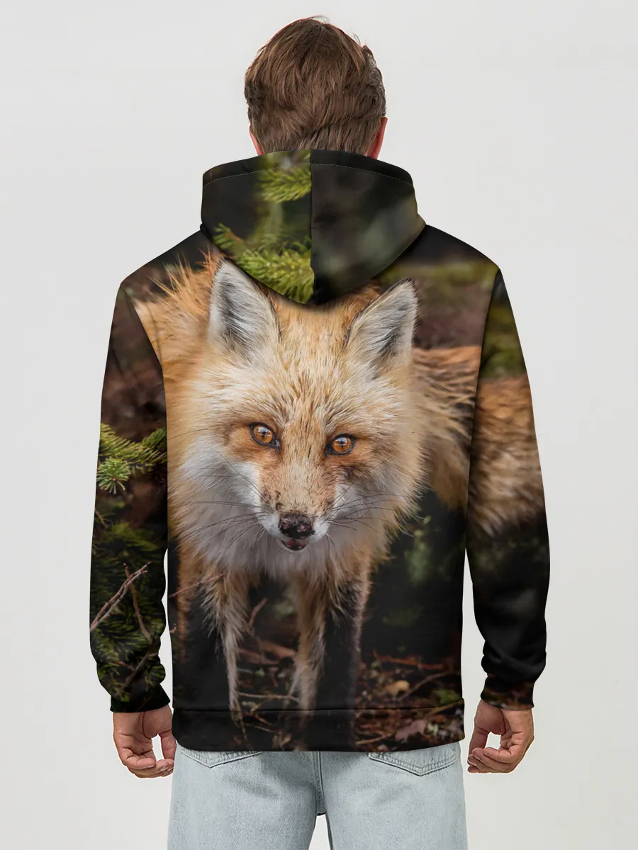 Худи мужской база хлопок / Лиса