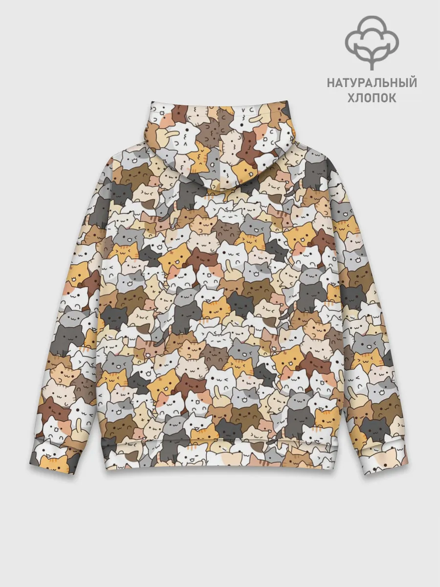 Худи мужской база хлопок / Котики муркотики