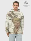 Худи мужской база хлопок / ВИНТАЖНАЯ КАРТА