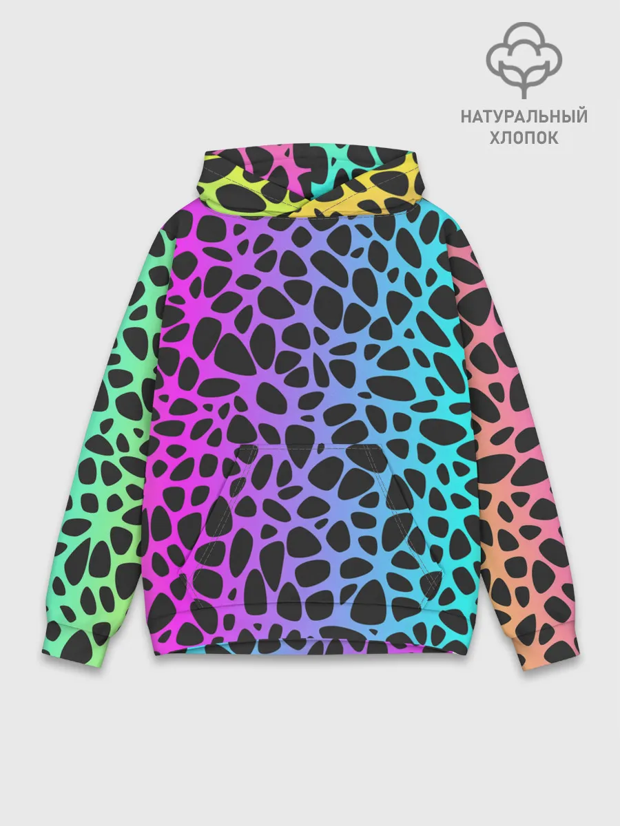 Худи мужской база хлопок / Неоновый градиент