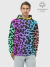 Худи мужской база хлопок / Неоновый градиент