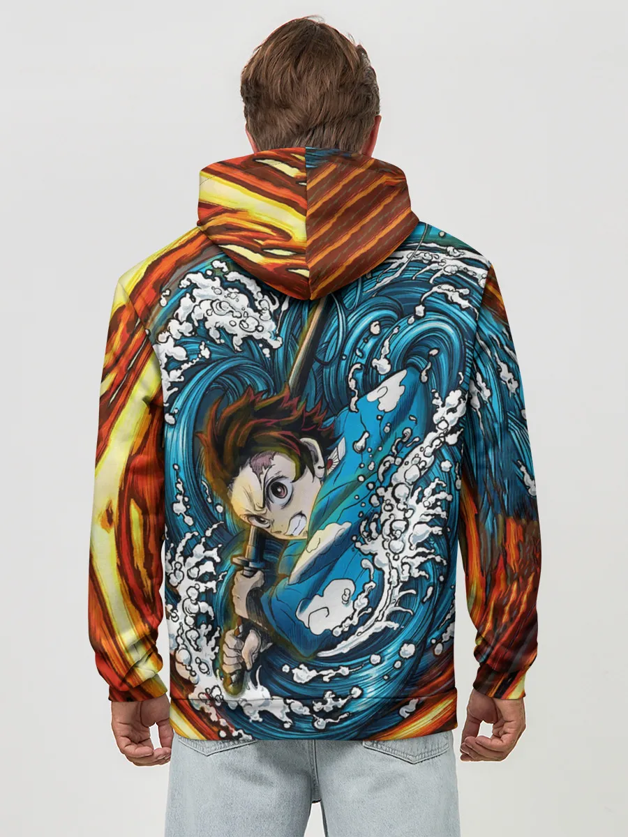 Худи мужской база хлопок / Танджиро Камадо Клинок демонов