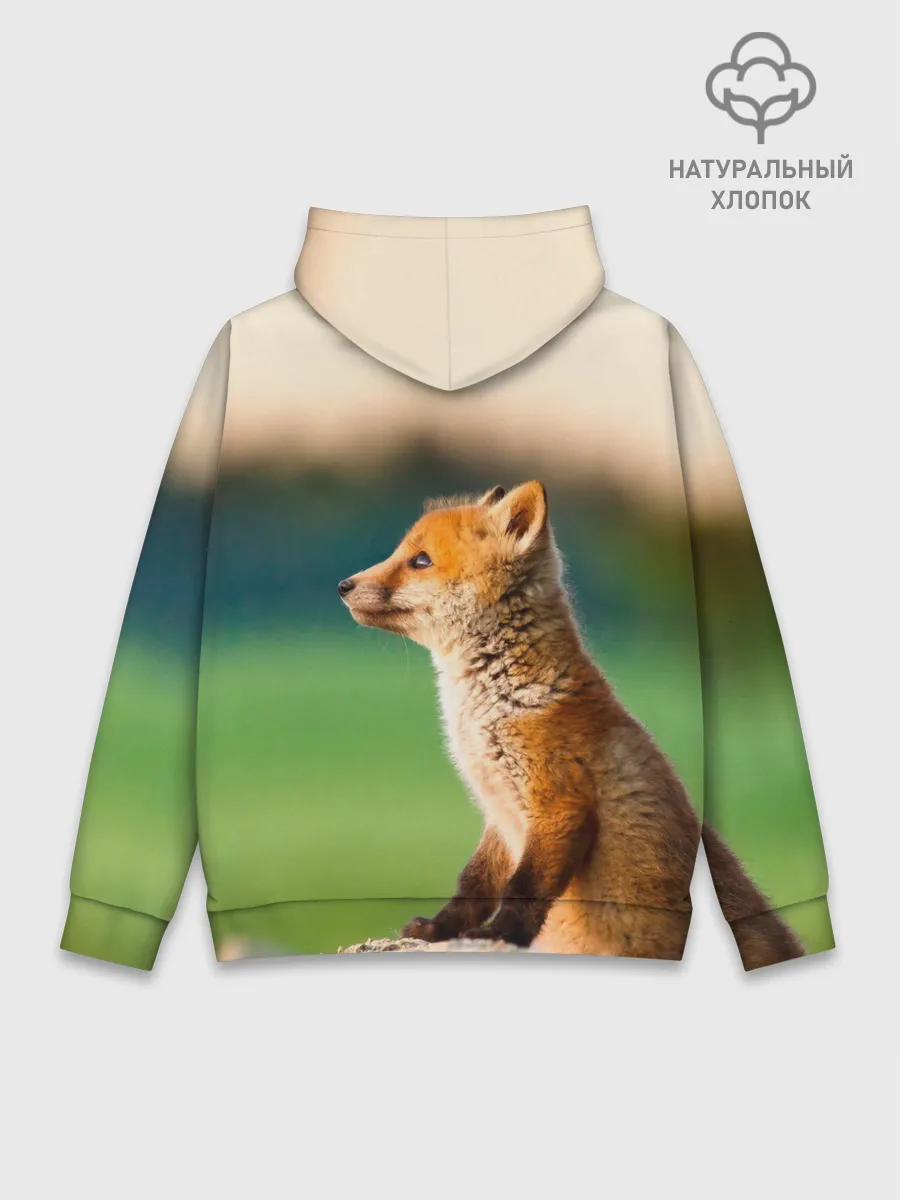 Худи мужской база хлопок / Лиса
