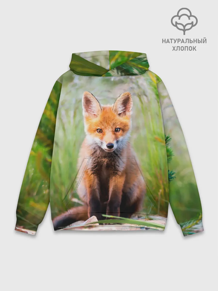 Худи мужской база хлопок / Лисичка