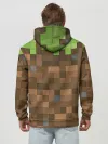 Худи мужской база хлопок / Minecraft камуфляж