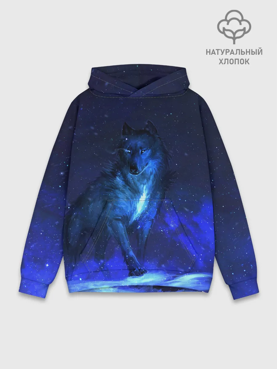 Худи мужской база хлопок / Dark Wolf