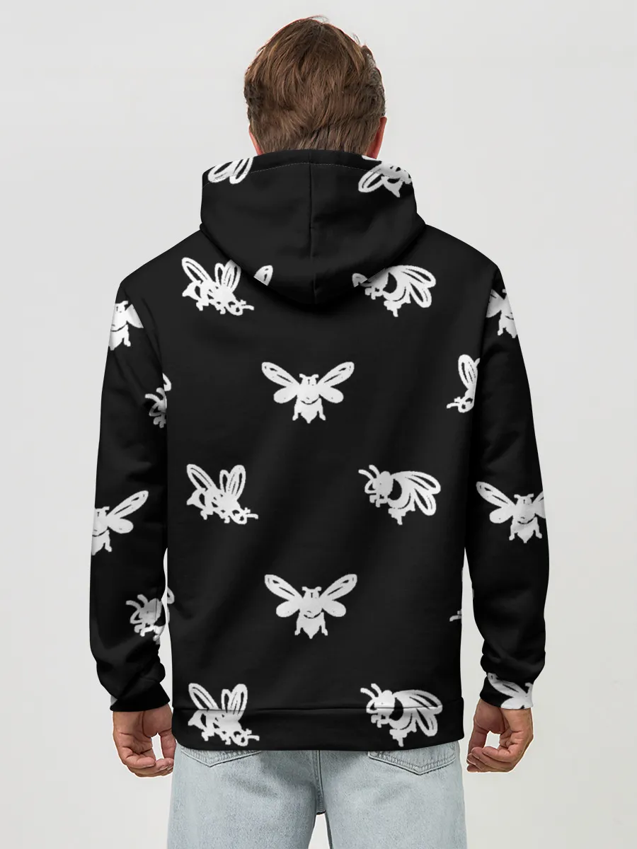 Худи мужской база хлопок / Пчёлки