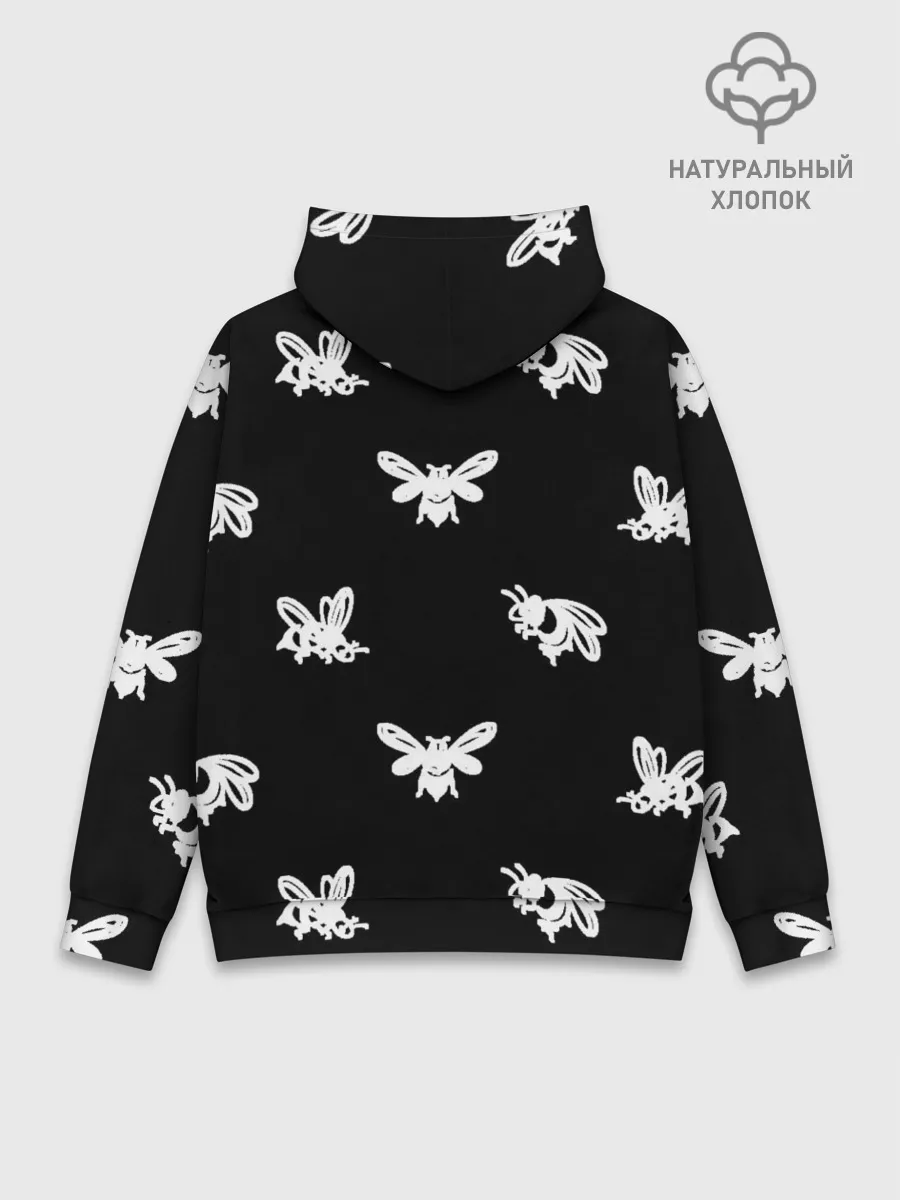 Худи мужской база хлопок / Пчёлки