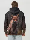 Худи мужской база хлопок / Хищная лисица