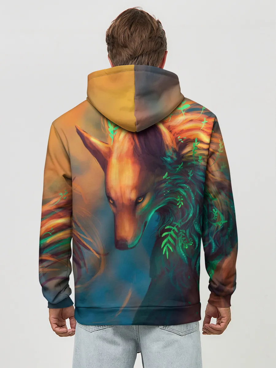 Худи мужской база хлопок / Волшебная лиса