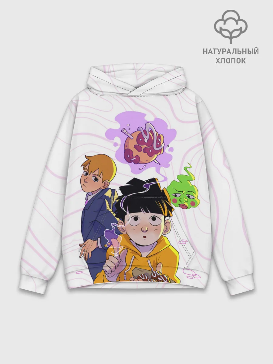 Худи мужской база хлопок / Моб Психо 100