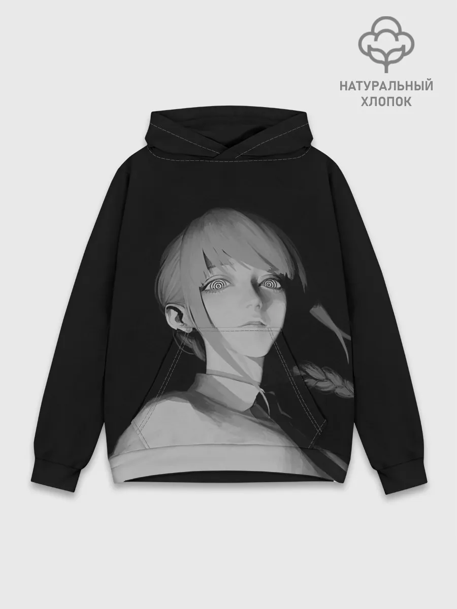 Худи мужской база хлопок / Makima Chainsaw Man 3D модель