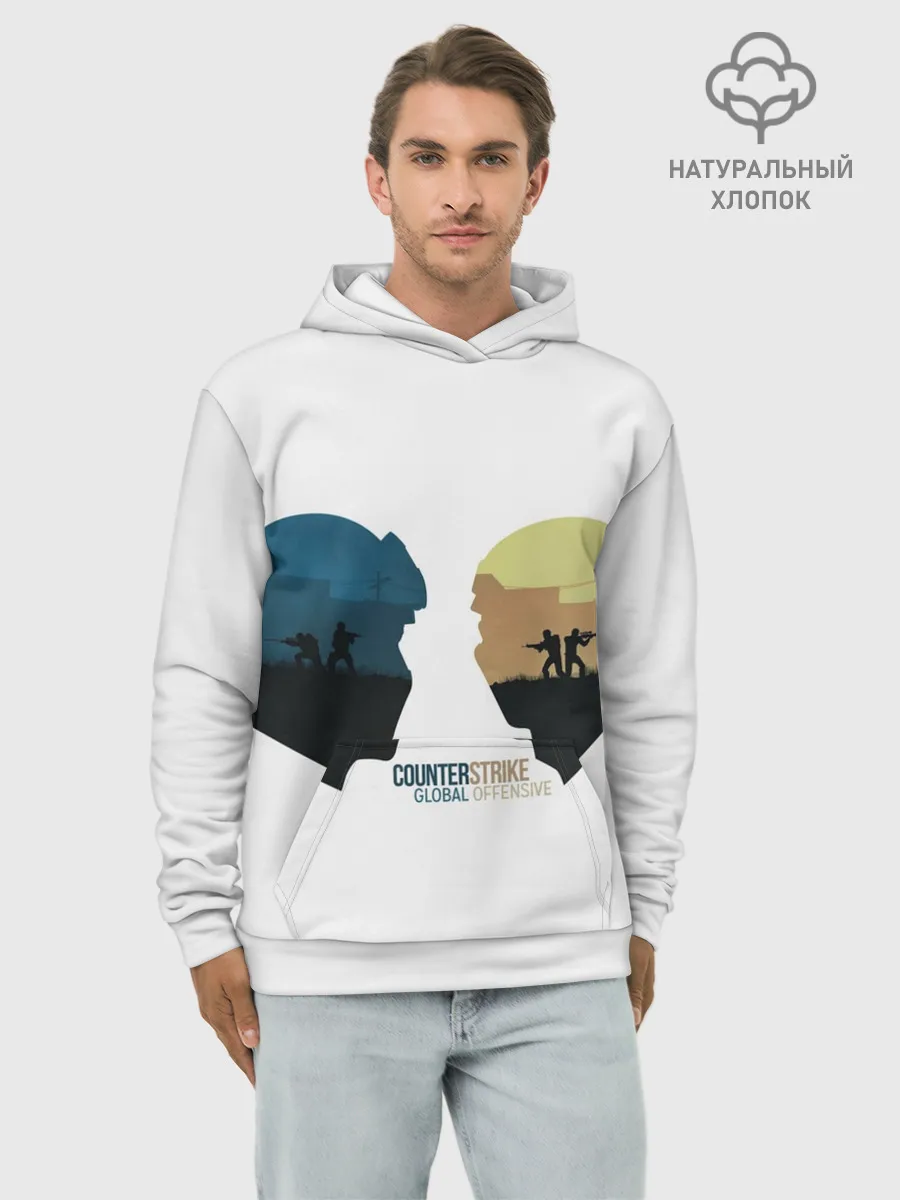 Худи мужской база хлопок / Counter strike