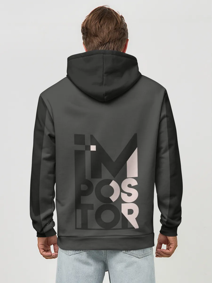 Худи мужской база хлопок / AMONG US | BLACK IMPOSTOR