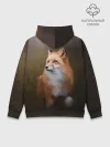 Худи мужской база хлопок / Лиса-охотница