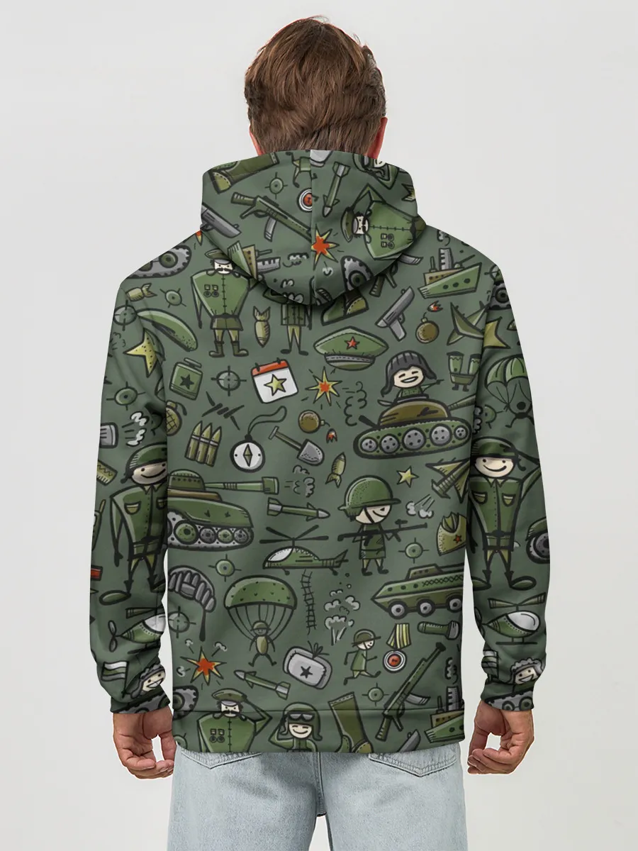 Худи мужской база хлопок / военные атрибуты