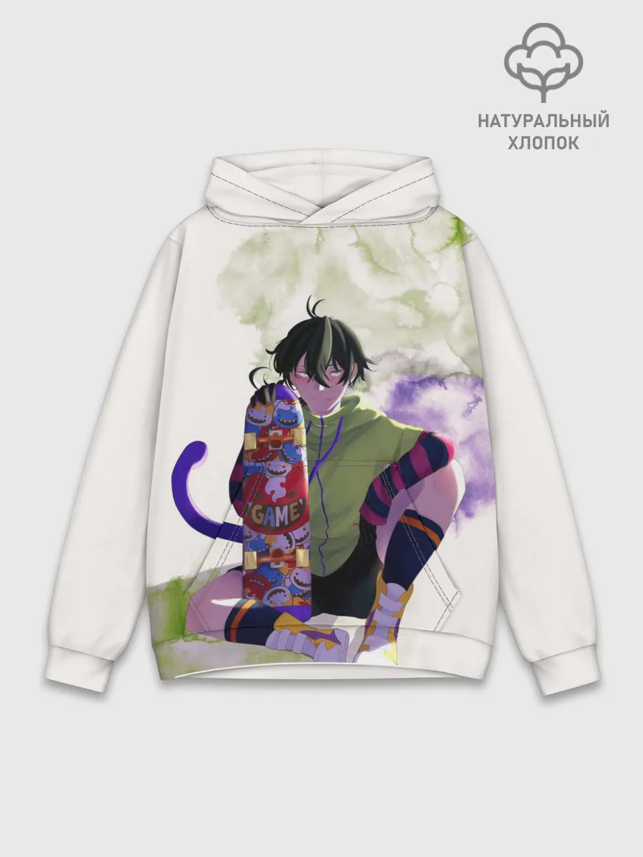 Худи мужской база хлопок / SK8 the Infinity