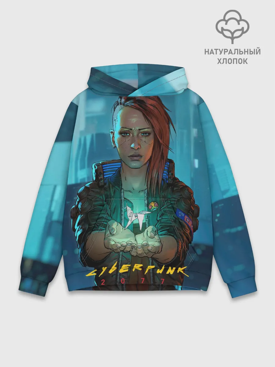 Худи мужской база хлопок / cuberpunk 2077 melisa