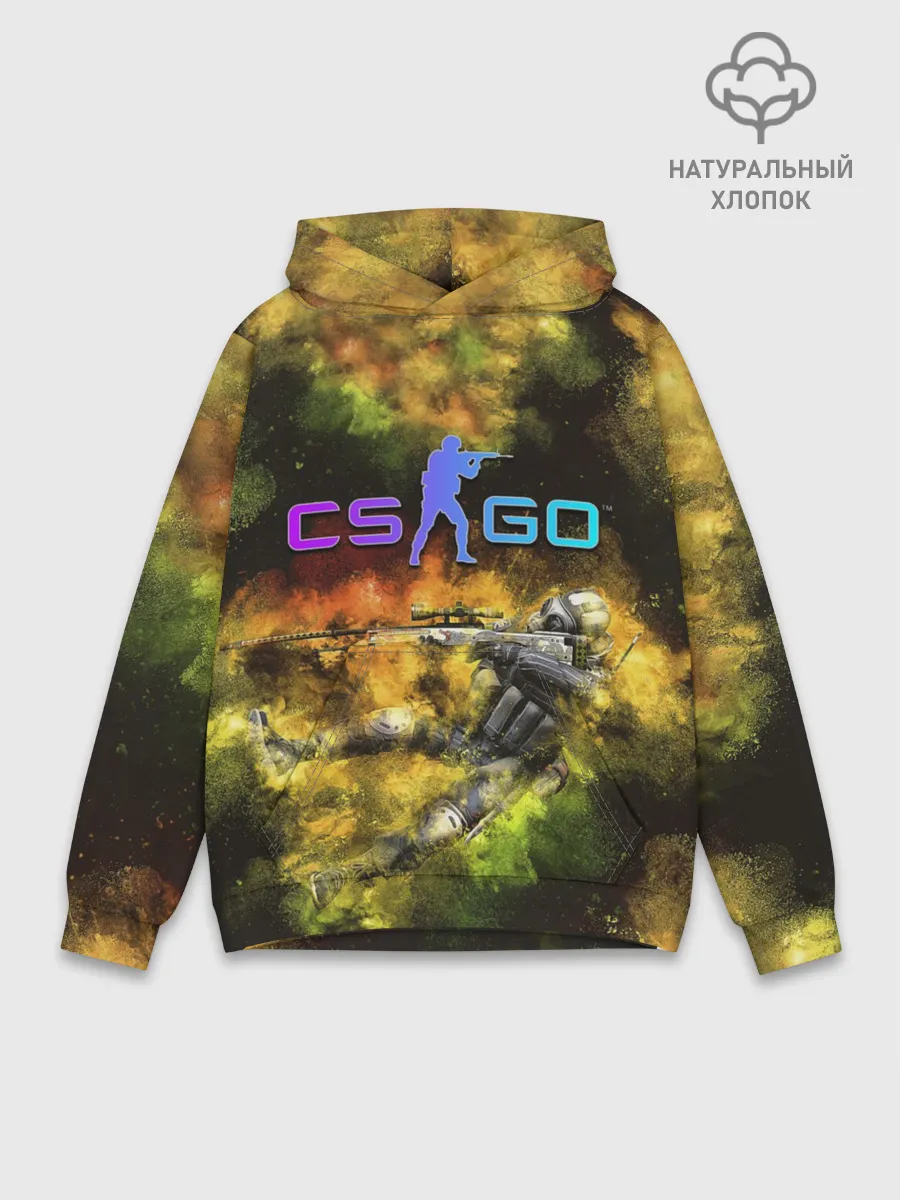 Худи мужской база хлопок / CS GO Gold dust