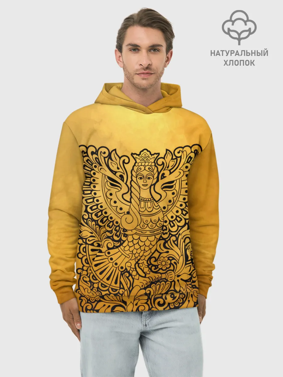 Худи мужской база хлопок / жар птица