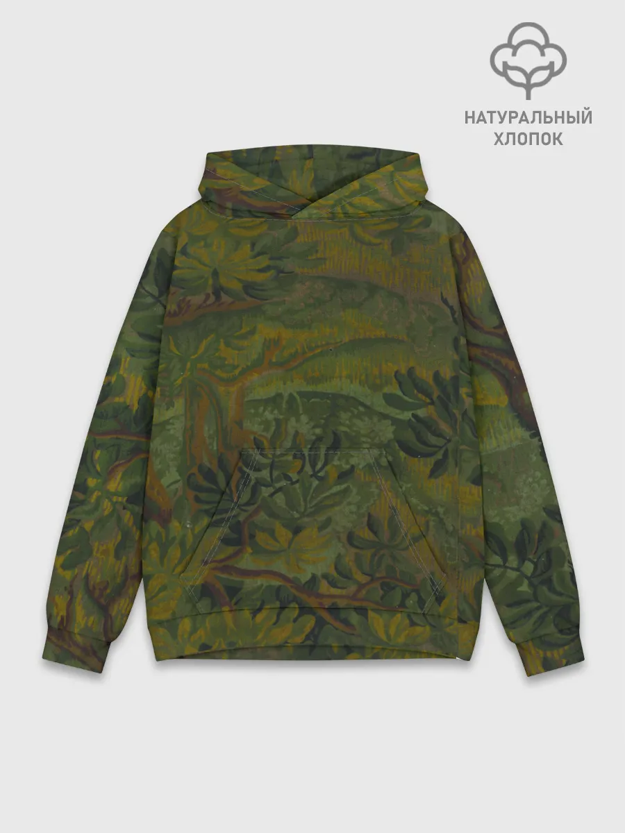 Худи мужской база хлопок / Зеркальный лес