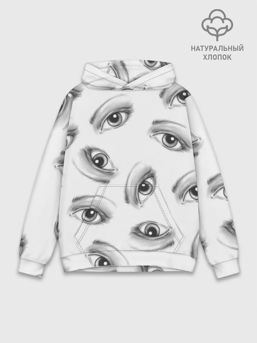 Худи мужской база хлопок / глаза