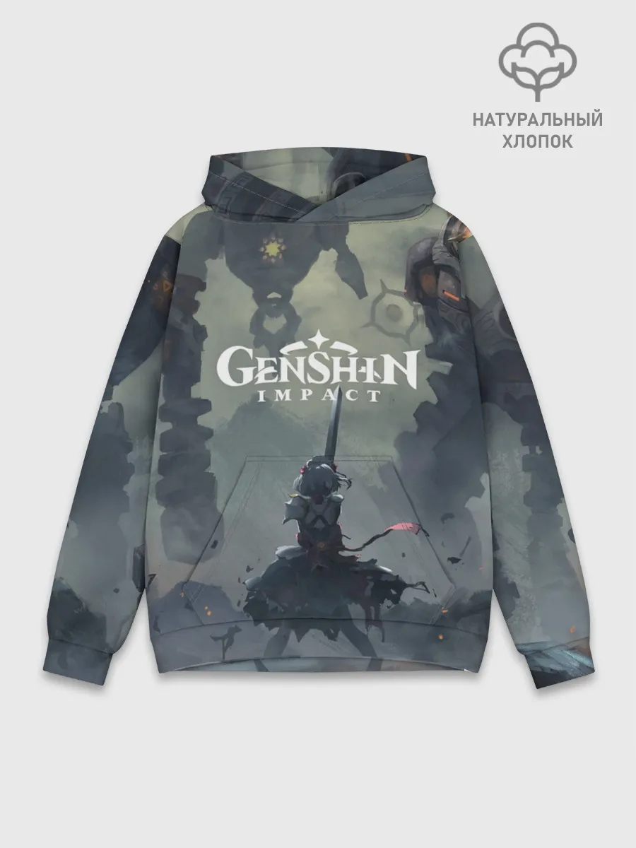 Худи мужской база хлопок / Genshin impact | Noelle