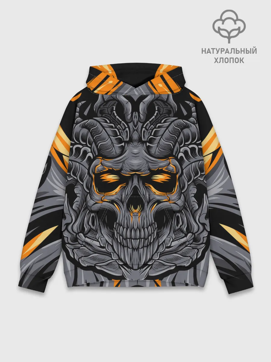 Худи мужской база хлопок / Череп дьявола