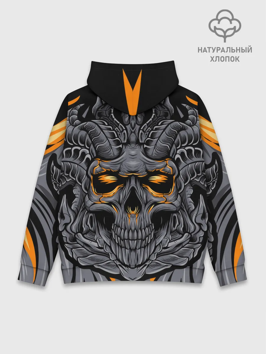 Худи мужской база хлопок / Череп дьявола