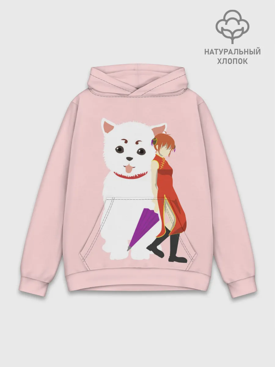 Худи мужской база хлопок / Кот Гинтама