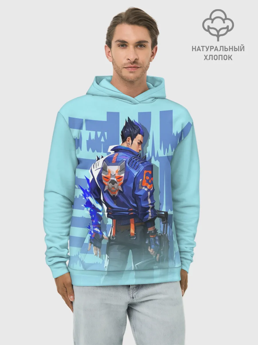 Худи мужской база хлопок / ВАЛОРАНТ