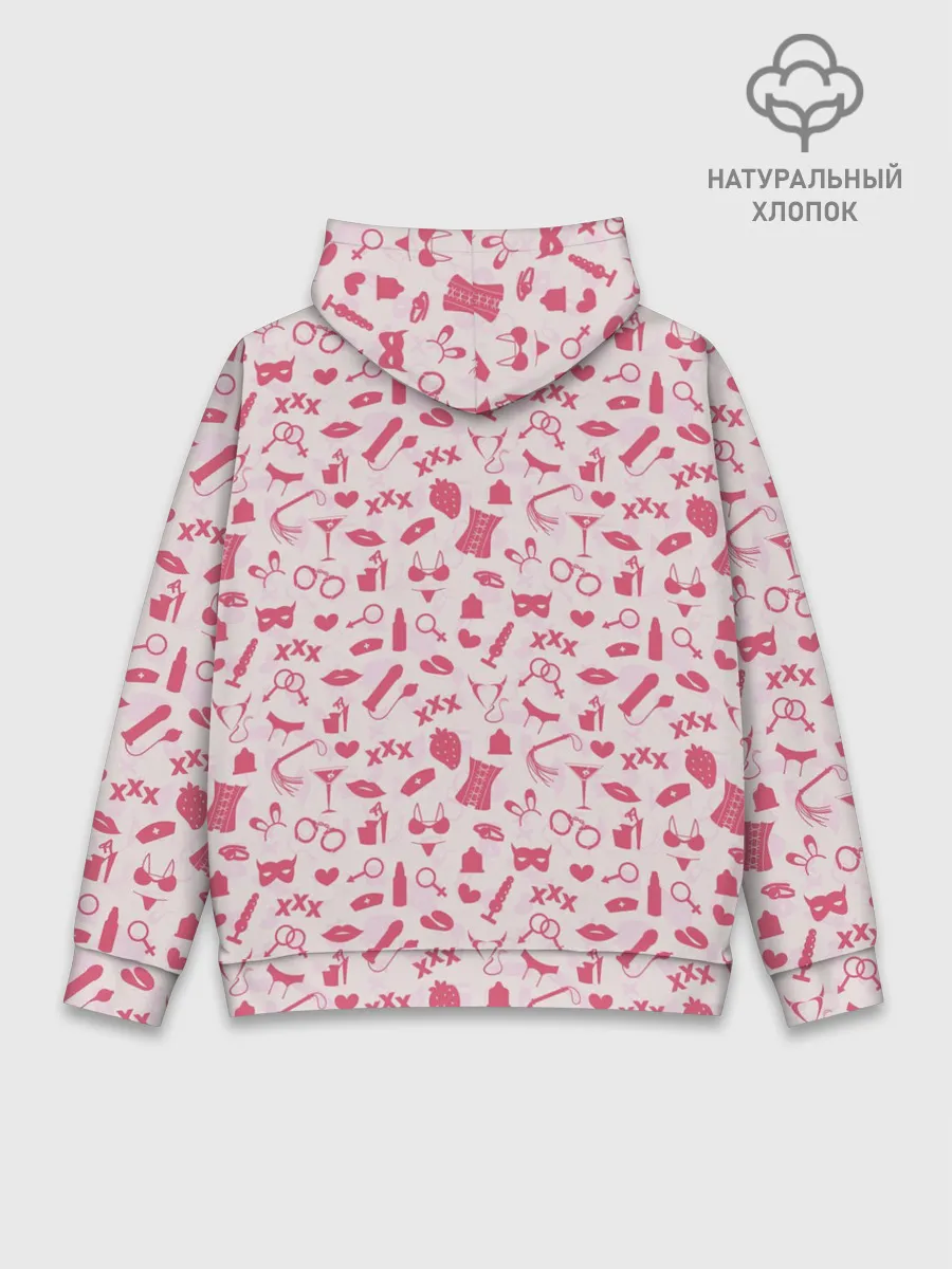 Худи мужской база хлопок / Клубничка