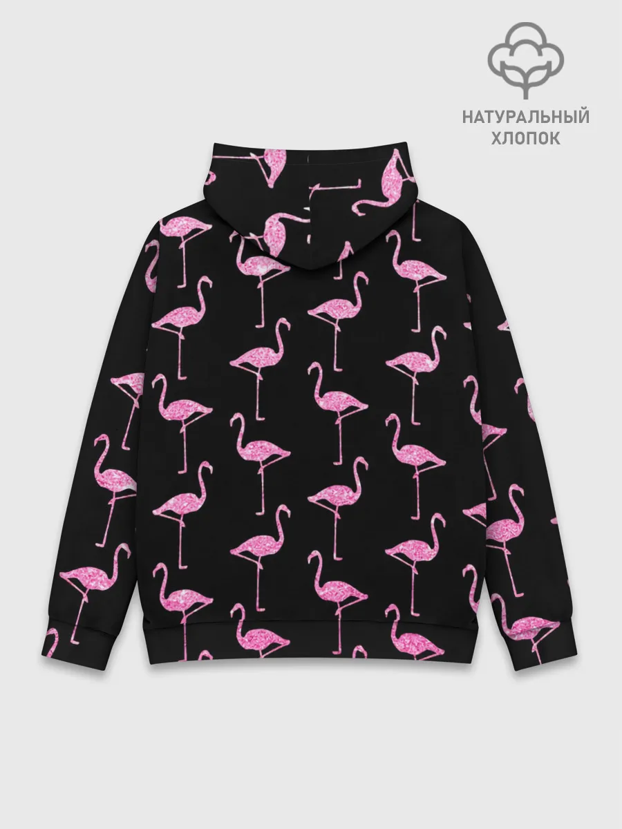Худи мужской база хлопок / Фламинго | Чёрная