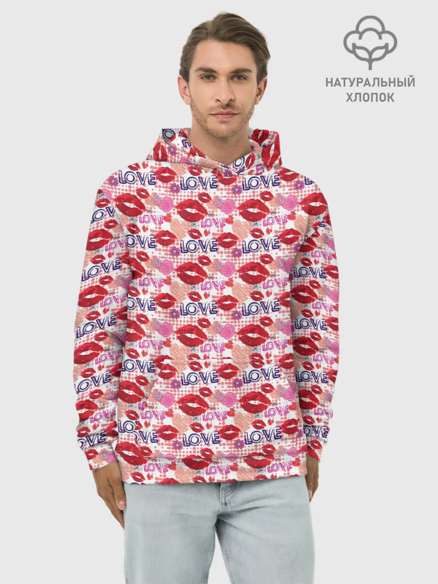 Худи мужской база хлопок / LOVE